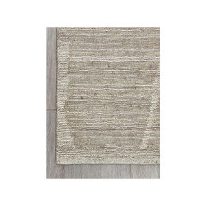 พรมขนสัตว์สีเบจแบบผูกมือสี่เหลี่ยมลายดอกไม้พร้อมห่วงสำหรับห้องนั่งเล่นและโรงแรมดีไซน์ทันสมัย - Product Image 3