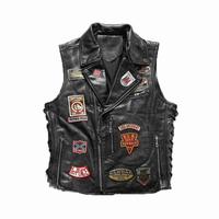 Gilet de motard en cuir véritable respirant de qualité supérieure pour hommes |   Gilet fait main pour l'équitation, le streetwear et la mode western