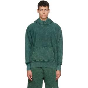 Vêtement de rue décontracté personnalisé en gros, sweat-shirt à capuche à manches longues, couleur unie vintage, lavage à l'acide, survêtement 100% coton - Product Image 6