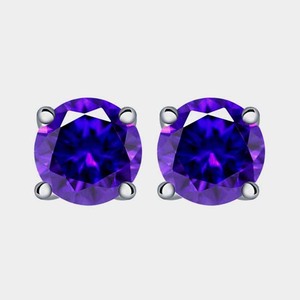 Boucles d'oreilles classiques de style Boho bijoux pour femmes bijoux en argent 925 boucles d'oreilles faites à la main en améthyste et pierres précieuses en argent Sterling - Product Image 1