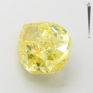 Diamant synthétique cultivé en laboratoire, 3,53 carats, jaune fantaisie VS2, taille poire CVD, diamant non monté, certifié IGI - Product Image 2