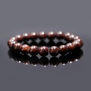 100% Natural Garnet Gemstone <b>Beaded</b> <b>Bracelet</b> 8 mm Smooth Vintage Style Christmas Jewelry for Engagement or Birthday - Product Image 5