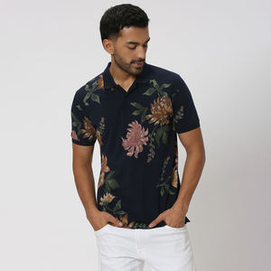 Camiseta de Polo de manga corta personalizada para hombre, cómoda Camiseta de punto elástica transpirable de algodón con estampado antibolitas, informal - Product Image 3