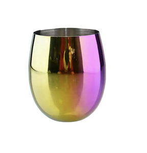 Verres à vin sans pied en acier inoxydable avec logo personnalisé, verres à shot en métal 16oz 18oz, or, cuivre, argent - Product Image 4
