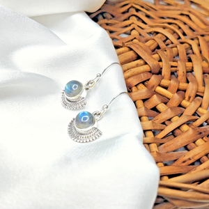 Elegante colección de pendientes de gota de plata labradorita, joyería de piedra principal de cornalina Unisex para mujer para celebración de aniversario - Product Image 3