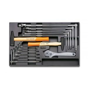 BETA Plateau thermoformé dur avec ensemble d'outils d'impact à clés hexagonales fixes et articulées (vide) - Product Image 1