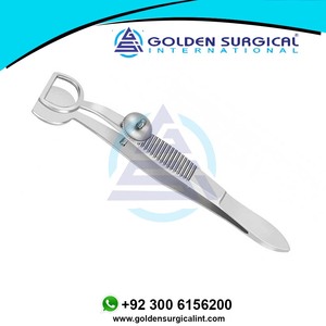 Fórceps de excisión de Chalazion Wies Fórceps de Chalazion Fórceps de doble párpado de mandíbula superior ranurada Proveedor de la mejor calidad - Product Image 5
