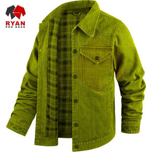 แจ็คเก็ตยีนส์ผู้ชาย พิมพ์โลโก้ตามสั่ง รับผลิตแบบ OEM ODM ผ้าฝ้ายทนทาน แจ็คเก็ตลำลอง ขายส่งจากโรงงาน - Product Image 6