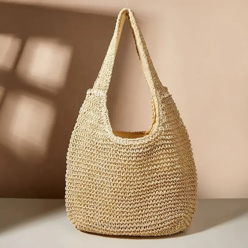 Hot Trending Women`s Bag Raffia Beach Bag Multifunction Handbag Design Trending Purses Wholesale Price from Handicraft Factory