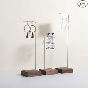 Support de bijoux en métal en bois de luxe avec doublure en velours Organisateur chic pour accessoires précieux Prêt à l'exportation - Product Image 4