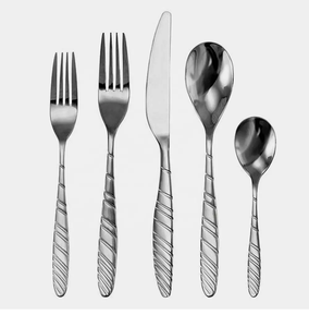 Ensemble de couverts en acier inoxydable faits à la main couteaux fourchettes cuillères de haute qualité avec acier miroir pour les organisateurs de bureau cuillère de fête - Product Image 2