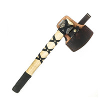 Hache Tomahawk industrielle haut de gamme en acier inoxydable avec manche en bois, longueur totale de 20 pouces, poids personnalisable pour la chasse et le camping