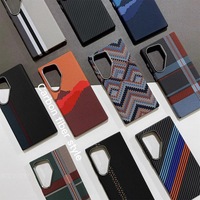 Coques de téléphone portable ultra-fines pour PC professionnel, en fibre d'aramide, texture carbone, avec charge magnétique, protection métallique de l'appareil photo, antichoc