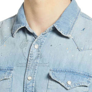 ผู้จัดจำหน่ายที่ดีที่สุด ราคาแข่งขัน สินค้ามาใหม่ ดีไซน์โดดเด่น คุณภาพเยี่ยม ดีไซน์น้ำหนักเบา เสื้อเชิ้ตยีนส์ผู้ชาย - Product Image 3