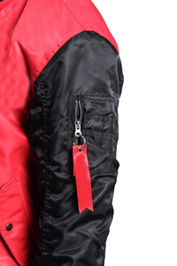 Chaqueta Bomber de Primavera para Hombre, Estilo Casual, Cuello Alto, Bordado Personalizado en la Parte Delantera, Color Sólido, Chaqueta de Nailon Satinado para Invierno - Product Image 5