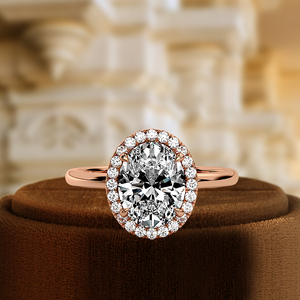 Bague de fiançailles en or 14 carats avec diamant de laboratoire certifié IGI, 1,0 carat, coupe ovale classique, cadeau de mariage chrétien - Product Image 3