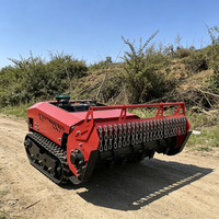 Broyeur sur chenilles diesel tout-terrain télécommandé CE le plus vendu pour l'élimination de la végétation forestière en montagne