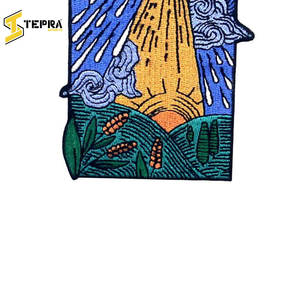 Parche bordado de PVC con forma de flor de Color de contraste tejido 3D personalizado de alta calidad, logotipos de ropa deportiva de fieltro para sombreros - Product Image 5