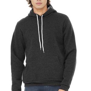 Texte brodé ou logo personnalisé Bella Pull à capuche en toile Sweat à capuche avec logo d'entreprise - Product Image 1