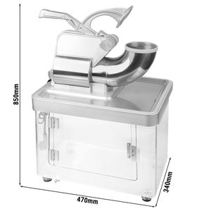 Broyeur à glace commercial - 5 kg/min - 350 W - Acier inoxydable - incl. Trémie de stockage de 1 kg - Product Image 2