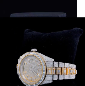 41MM de lujo hecho a mano VVS Moissanite Diamante tachonado Bling Iced Out reloj Hip Hop relojes de pulsera para hombres mujeres regalos - Product Image 3