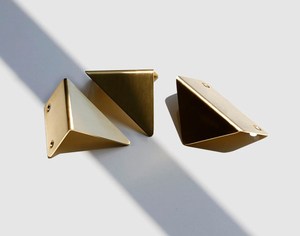 Triangular Brass <b>Knob</b> Pull Drawer Cabinet for Home Dresser <b>Door</b> Cabinet Furniture Decorative Kitchen Wardrobe Handle <b>Knobs</b> 2024 - Product Image 2