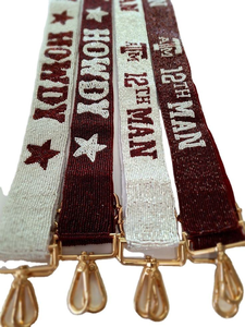 Nouveau modèle de sac à carreaux brodé à la main perlé de luxe Belles sangles blanches et noires pour autres lanières - Product Image 6