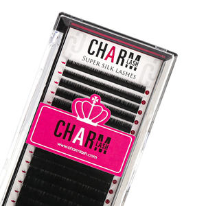 Bandejas de pestañas CharmLash, venta al por mayor, extensiones de pestañas individuales personalizadas, estuches de pestañas, embalaje sin azulado, sin bandeja mixta verdosa - Product Image 1