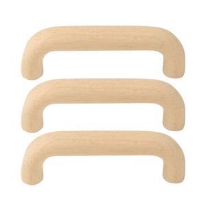 Tiradores de madera minimalistas nórdicos, tiradores de armario de nogal de roble macizo para Villa, armario de cocina, cajones, tiradores de armario de madera - Product Image 1