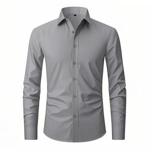New Custom Stylish Stand Collar Shirts Premium Organic Cotton Quick-Dry Shirts <b>Top</b> Trending Summer Casual Men's Shirts - Product Image 6