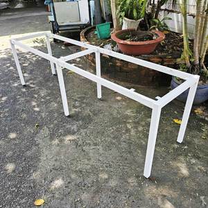 Table de regroupement Uconcept HCUC024 pour 2 personnes, structure en acier, assemblage 60x240cm, style industriel moderne pour appartement, hôtel, chambre - Product Image 4