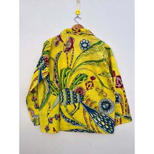 ชุดนอนผ้าฝ้ายทำมือ ลายดอกไม้ ชุดลำลอง ทำจากผ้าทอ - Product Image 5