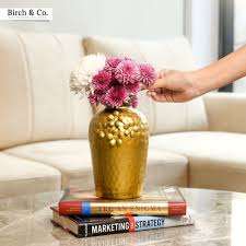 Vase de table rond artisanal style animal, effet toucher réel, urne décorative pour fleurs de mariage, maison, bureau HF Industries - Product Image 3