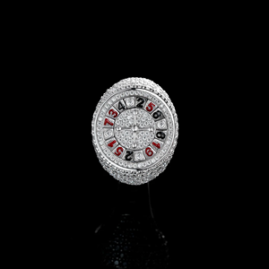 Moissanite Wedding Hip Hop <b>Ring</b> 925 Silver DEF 0.5 Carat Luxury - Product Image 2