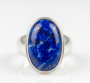 แหวนเงินสำหรับปาร์ตี้925ตามสั่งอัญมณี Lapis Lazuli โรสโกลด์เครื่องประดับแฟชั่นสำหรับงานแต่งงาน - Product Image 3