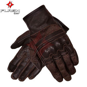 Gants de moto en cuir véritable noir pour homme, imperméables, protection UV, pour course automobile, hiver, moto, sports de plein air durables - Product Image 4