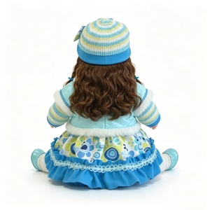 Corps en tissu peluche doux personnalisé, visage mignon réaliste, jouet de jeu d'imitation pour filles, cadeau d'anniversaire pour enfants, vêtements tendance - Product Image 3