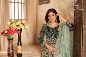 High on Demand Fashionable Top Quality Attractive <b>Velvet</b> Salwar Kameez With Dupatta With Embroidery Work Manufacturer From India - Product Image 2