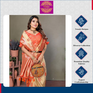 Nouveau Stock Arrivée de Qualité Premium Nouveau Designer Vêtements Ethniques Viscose Soie Belle Doux Femmes Vêtements De Mariage Saree - Product Image 6