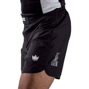 Shorts MMA noirs en sublimation intégrale et shorts BJJ MMA sans Gi personnalisés fabriqués en usine au Pakistan - Product Image 3