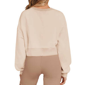 เสื้อสเวตเตอร์ลำลองสตรีทแวร์ไหล่ตกสำหรับผู้หญิงพิมพ์โลโก้โอเวอร์ไซส์แขนยาวมีฮู้ดสำหรับผู้หญิง - Product Image 6