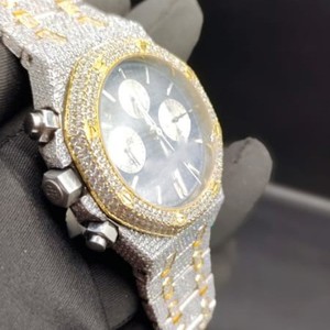 Sertifikalı D VVS Moissanite elmas Dial ekran mekanik İzle erkekler için Analog ekran ile lüks Premium kalite - Product Image 2