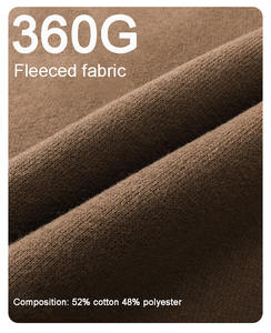 Precio de fábrica 360gms Calidad superior Las mejores sudaderas con cremallera Buena calidad Algodón Peso pesado Sudadera con capucha Ropa Media cremallera Sudadera con capucha sobre la cara - Product Image 5