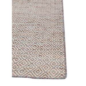 พรมขนสัตว์และใยวิสโคสสีน้ำเงินแบบทอเรียบ ลายเรขาคณิต รุ่น ADWV-13047 สำหรับใช้ในบ้าน - Product Image 4