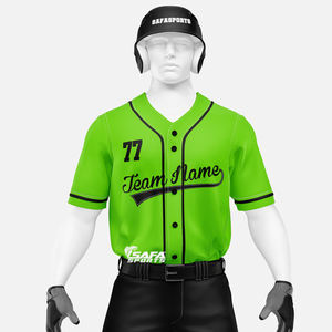Ropa deportiva de moda de Jersey de béisbol de hombre personalizada con espacio en blanco de sublimación OEM para personalización - Product Image 1