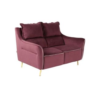 Canapé 2 places en velours au design contemporain Ricardo Mobilier de salon de qualité supérieure Matériau tissu - Product Image 4