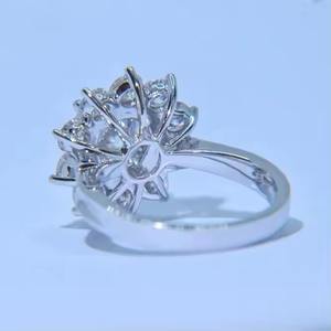 Bague de mariage en argent sterling 925 de luxe personnalisée Bijouterie fine avec certificat de laboratoire GIA Bague en diamant pour femme Design de luxe - Product Image 4