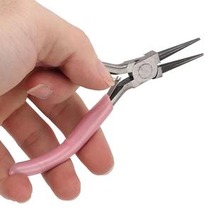 Mini <b>Pliers</b> Diagonal Round <b>Bent</b> Needle <b>Nose</b> Handcraft Beading Insulated Cutter <b>Pliers</b> For Jewelry Making Tools - Product Image 1