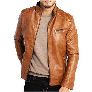 Veste en cuir respirante noire à col montant et fermeture éclair pour homme, grande taille, manteau d'hiver 2026 de qualité supérieure, livraison DDP - Product Image 6