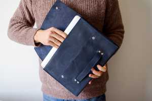 Premium Quality Durable Portable Genuine Leather <b>Laptop</b> <b>Sleeve</b> Professional for Work Travel and Study Use GLS-0300 - Product Image 2